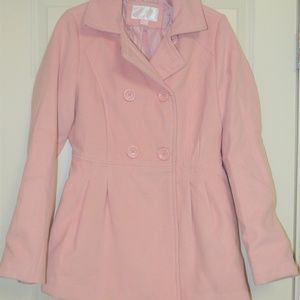 NWT Baby pink pea coat
